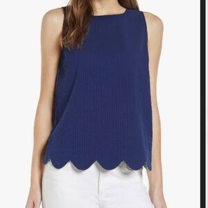 Seersucker Scallop She’ll Top